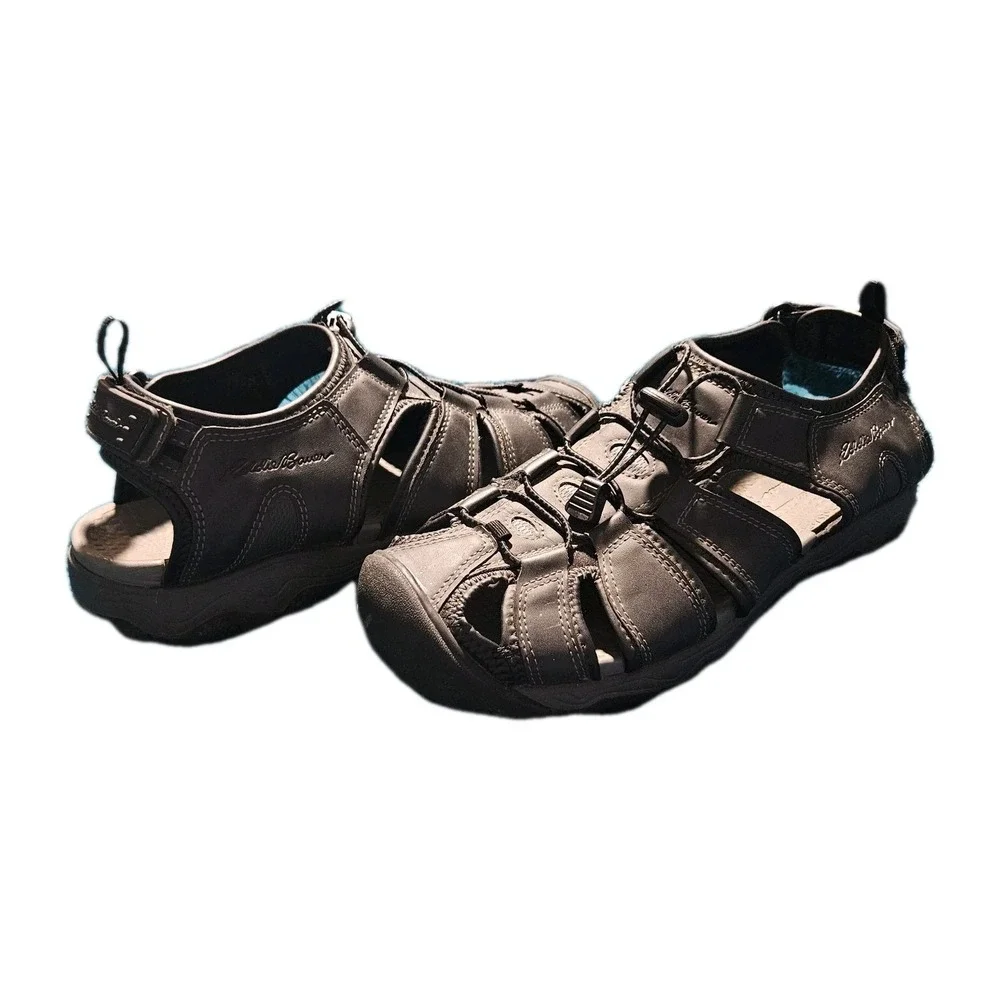 Eddie Bauer Men's‎ Hiking Sandals Meridian Man Made Closed Toe Gray Size 11M